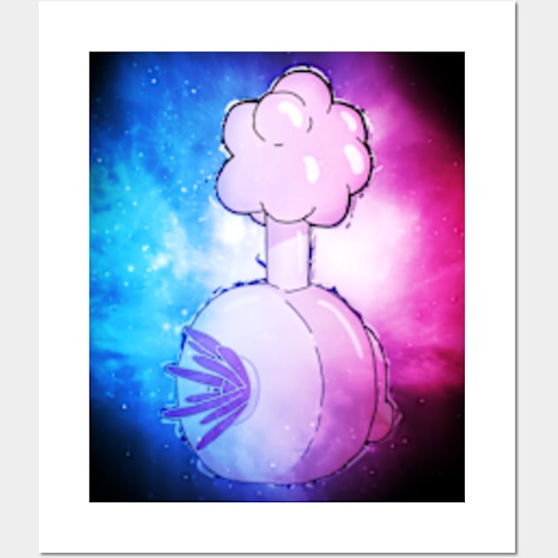 Plumbus in space, nebula illustration Wall Art by ThreadChef